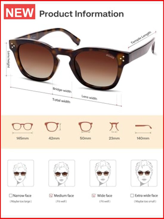 Retro Vintage Polarized Sunglasses Square Panto Style UV400 Shades SJ2662